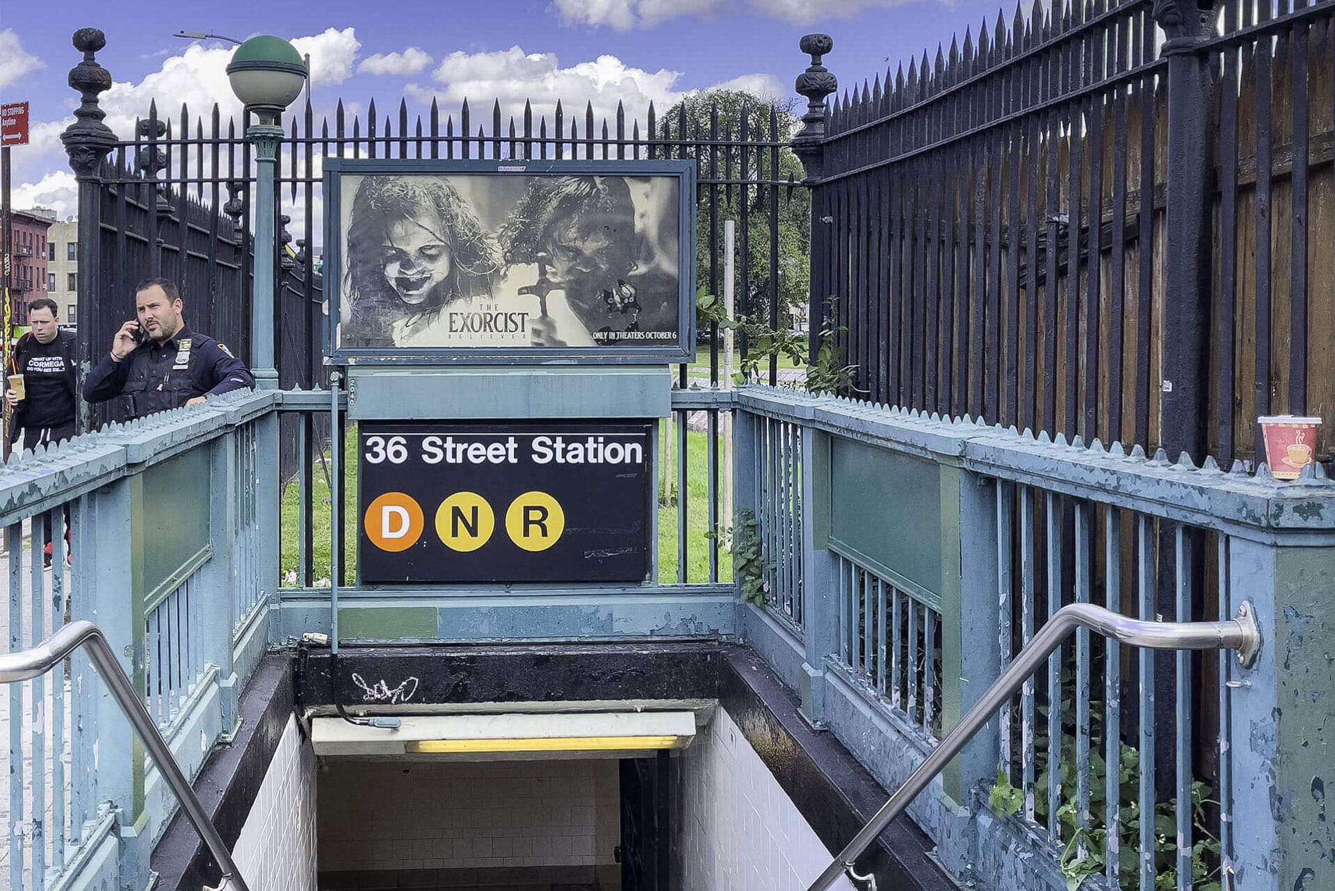 36th Street D N R subway station near 875 Fourth Avenue luxury apartments in Sunset Park Brooklyn