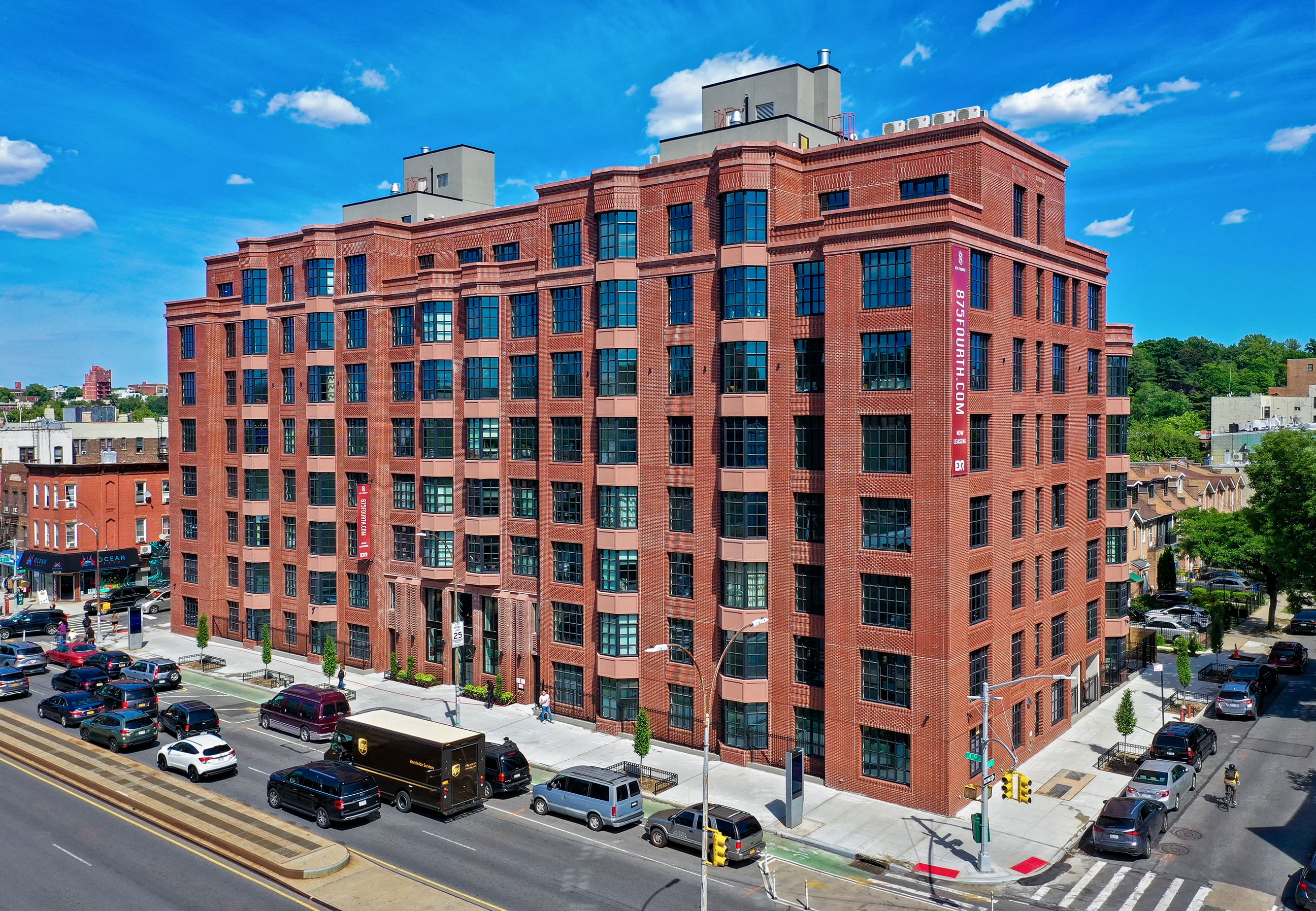 875 Fourth Avenue building exterior in Sunset Park Brooklyn
